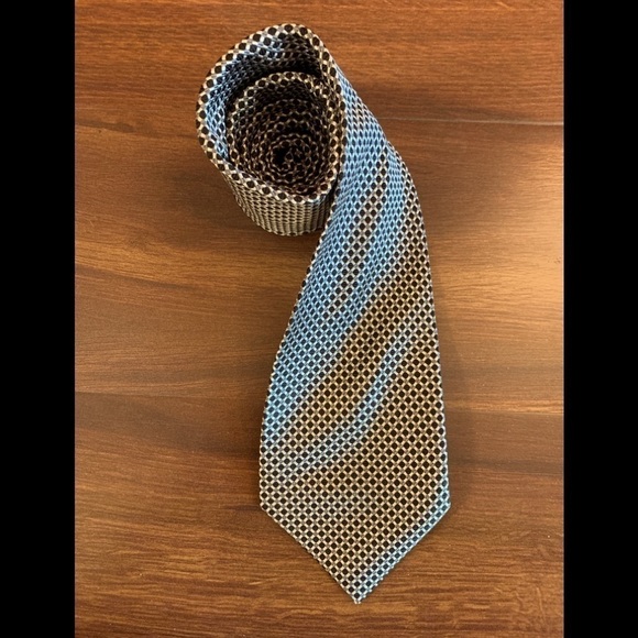 NAUTICA Silk Geometric Pattern Necktie - Picture 1 of 10